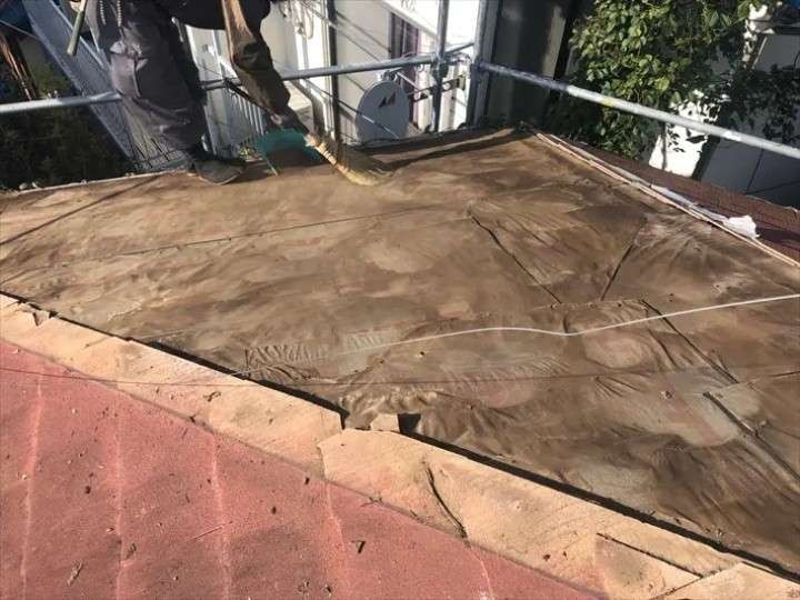 撤去後の屋根下地