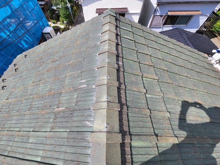 セメント瓦屋根全体の状態確認