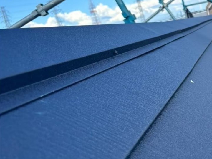 棟板金の仕上がり