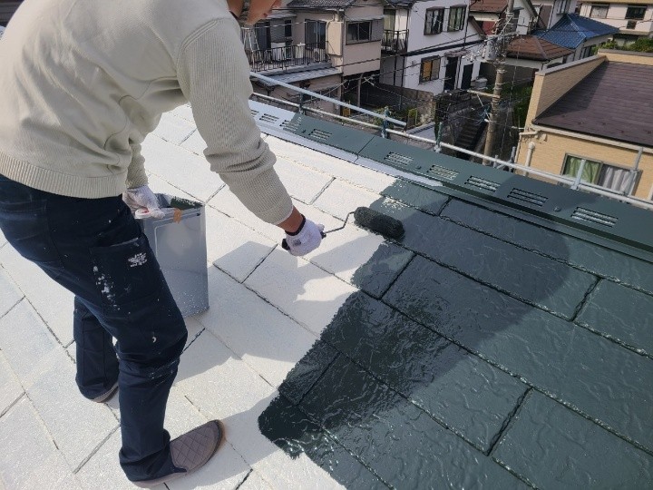 ファイン4Fベストで「中塗り」作業