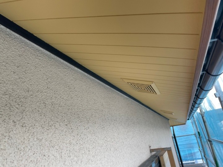 塗装工事後の軒天