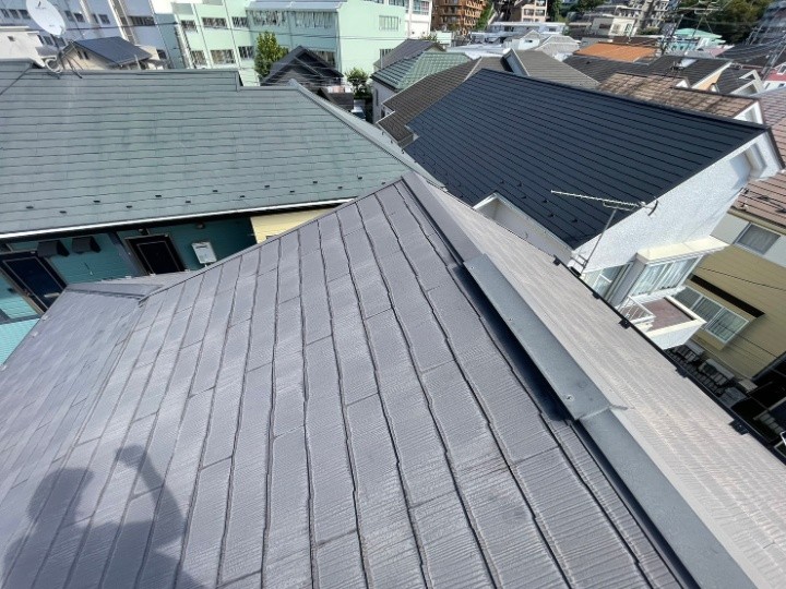 屋根塗装工事前の化粧スレート屋根