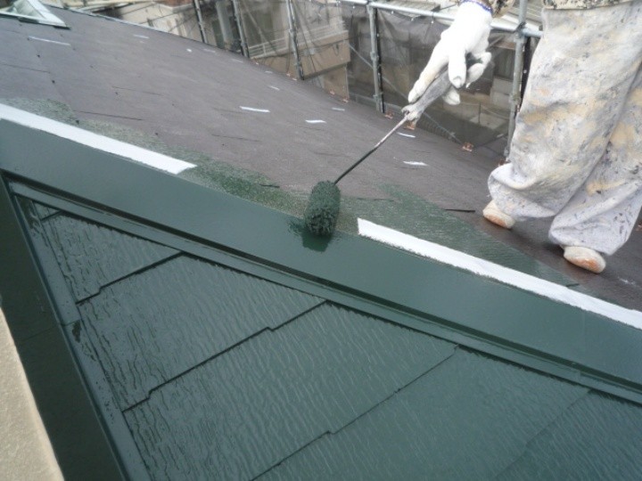 ファインUVベストで「中塗り」作業
