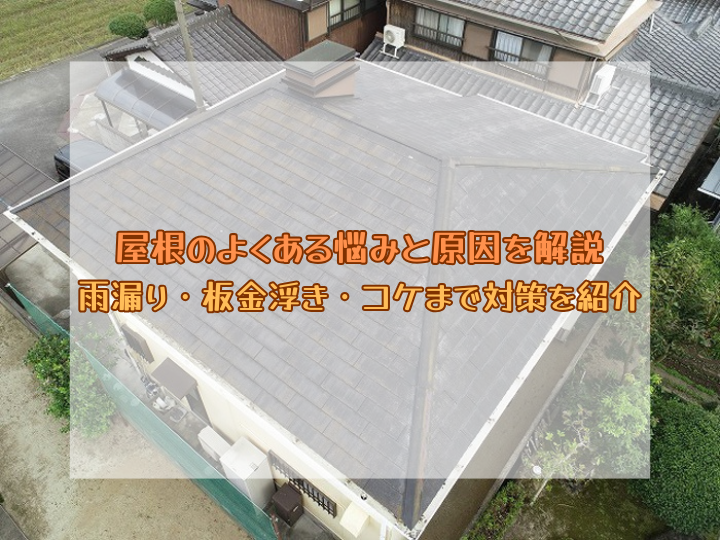 屋根のよくある悩みと原因を解説｜雨漏り・板金浮き・コケまで対策を紹介