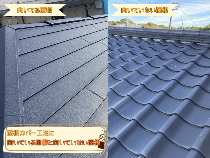 向いてる屋根と向いていない屋根