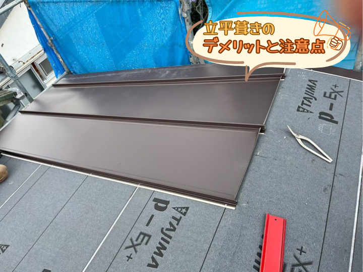 立平葺きのデメリットと注意点