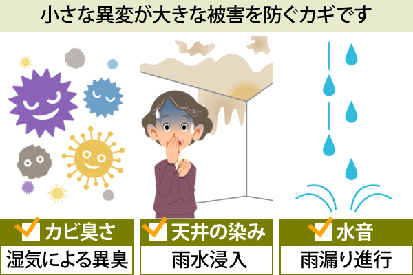小さな異変が大きな被害を防ぐカギです